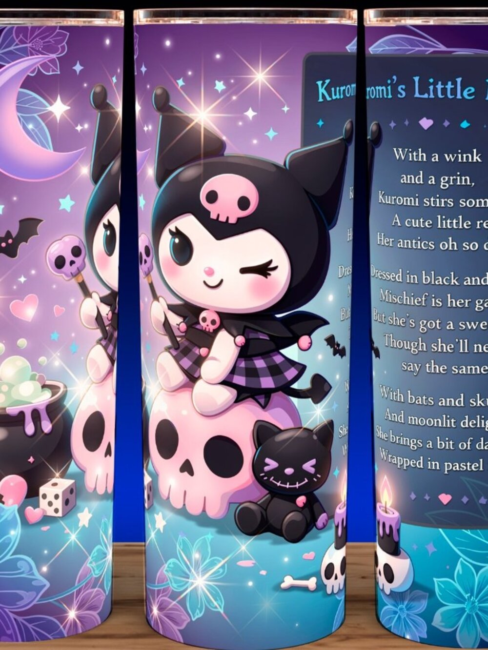 Kuromis Little Poem Anime Cartoon Cute Cup Mug Tumbler 20oz